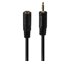 Lindy Jack 2,5 mm/3,5 mm černá / Audio redukce / 0,2 m