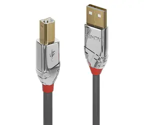 Lindy šedá / Kabel USB 2.0 A-B / 0,5 m / 480 Mbit/s