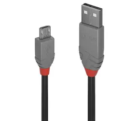 Lindy USB-A - Micro-USB B 1m černá / Datový kabel / USB 2.0 / 480 Mbit/s