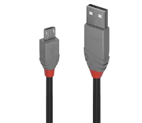 Lindy USB 2.0 černá / Kabel USB / USB A - Micro-USB B / 2 m / 480 Mbit/s