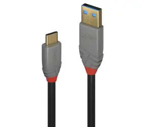 Lindy USB-C - USB-A 0,5 m černá / Kabel / USB 3.2 / 10 Gbit/s