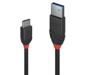 Lindy USB-A - USB-C 1m černá / Kabel USB / USB 3.2 Gen 2 / 10 Gbit/s