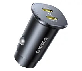 Baseus GoTrip Cosmic Black / Nabíječka do auta / 2× USB-C / 30W
