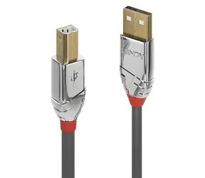 Lindy USB-A - USB-B 1m šedá / Kabel USB / USB 2.0 / 480 Mbit/s