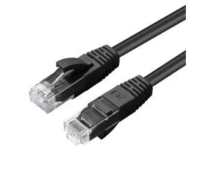 MicroConnect CAT6a 10m černá / Síťový kabel / U/UTP / LSZH / PoE