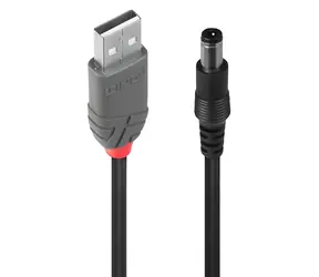 Lindy USB-A - DC černá / Redukce / 1,5 m