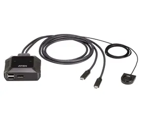 ATEN 2-Port USB-C 4K DisplayPort / KVM switch / 2-portový / USB-C / True 4K / 4096×2160 px
