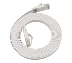 MicroConnect CAT6a U/UTP FLAT 1m bílá / Patch kabel