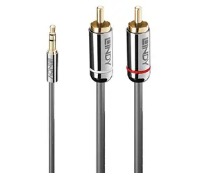 Lindy Cromo 5m antracitová / Audio kabel / Jack 3.5mm - 2x Cinch