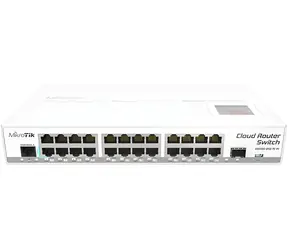 MikroTik CRS326-24G-2S+RM / Cloud Router Switch / 512 MB RAM / 24x GLAN / 2x SFP+ / RouterOS L5 / 1U rack