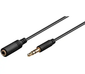 MicroConnect AUX kabel 3,5mm jack (M) - 3,5mm jack (M) černá / 0,5 m