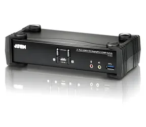 ATEN 2-port KVMP Switch / 3× DisplayPort / 4K 4096×2160 / USB / Audio
