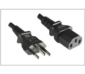 MicroConnect Power Cord Brazil Typ N - C13 černá / Napájecí kabel / 2,1 m / 250 V / 10 A