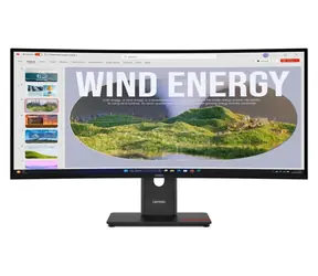 34" Lenovo ThinkVision T34Wd-40 černá / Monitor / VA / 3440 x 1440 / 21:9 / 120 Hz / HDMI / DP