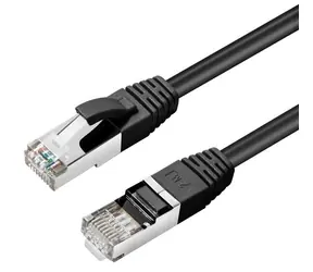 MicroConnect CAT6 S/FTP 0,25 m černá / Síťový kabel / RJ-45 / LSZH