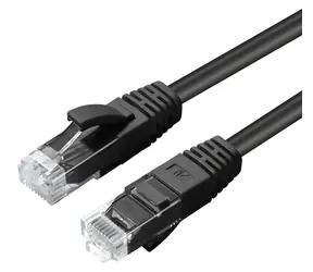 MicroConnect CAT6a U/UTP 0,15 m černá / Síťový kabel / RJ-45 / PoE / LSZH