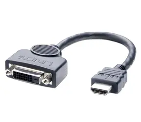 Lindy HDMI - DVI-D černá / Redukce / 0,2 m