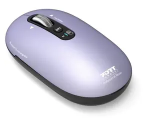 PORT CONNECT Pure MAC fialová / Bezdrátová nabíjecí myš / Bluetooth / FreeWheel / 3200 DPI / USB-C