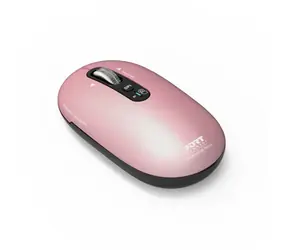 PORT CONNECT Pure MAC růžová / Bezdrátová nabíjecí myš / Bluetooth / FreeWheel / 3200 DPI / USB-C