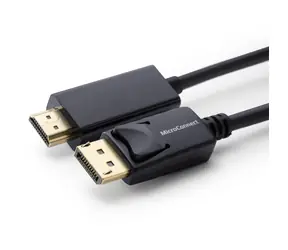 MicroConnect DisplayPort 1.2 (M) - HDMI (M) 1,5m černá / Kabel / 1920×1080 / 60 Hz