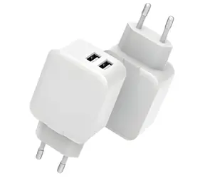 CoreParts Nabíječka bílá / 2x USB-A / 12 W / 100-240 V