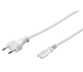 MicroConnect Power Cord EU C - C7 1m bílá / Napájecí kabel / 250 V / 2,5 A