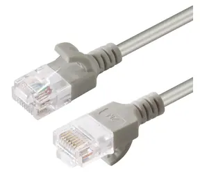MicroConnect CAT6a U/UTP SLIM 3m šedá / Patch kabel / RJ-45