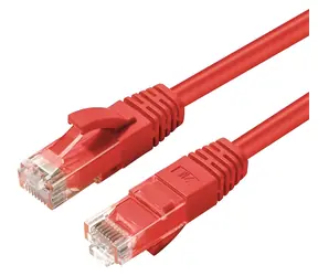 MicroConnect CAT6a U/UTP 7,5m červená / Patch kabel / RJ-45 / PoE / LSZH