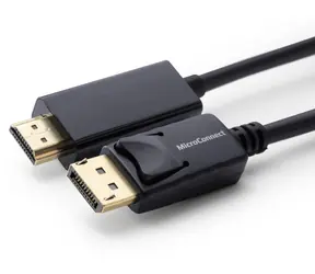 MicroConnect DisplayPort 1.2 (M) - HDMI (M) 3m černá / Video kabel / Full HD 1080p / 60 Hz