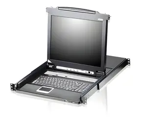 ATEN LCD KVMP Switch 8-port černá / KVM switch / 19" TFT LCD / USB / LAN / 1920×1200 / 1U rack