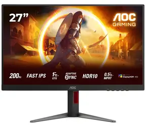 27" AOC 27G4HA černá / Fast IPS / 1920x1080 / 200 Hz / 300cd-m2 / HDMI + DP / Repro / VESA