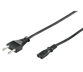 MicroConnect Power Cord CEE 7/16 - C7 1,8 m černá / Napájecí kabel / 250 V / 2,5 A