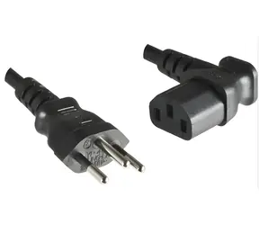 MicroConnect Power Cord Swiss Typ J - C13 90° 1.8m černá / Švýcarská koncovka