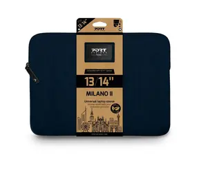 Port Designs Milano II Eco Sleeve modrá / Pouzdro na notebook / 13/14" / Manšestr / Eco