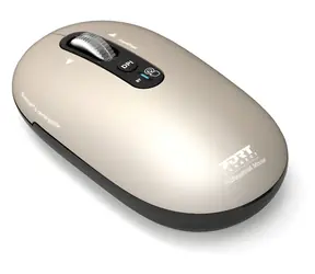 PORT CONNECT Pure MAC perleťová / Bezdrátová nabíjecí myš / Bluetooth / FreeWheel / 3200 DPI / USB-C