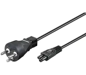 MicroConnect Power Cord DK Typ-K - C5 1m černá / Napájecí kabel / dánská koncovka / 250 V / 2,5 A