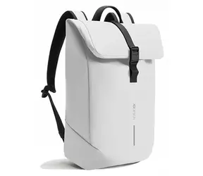 XD Design Urban Flap-Top bílá/šedá / Batoh pro notebook / do 16" / 18–23 L / voděodolný