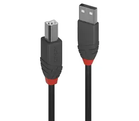 Lindy USB 2.0 A-B 0,5m černá / USB kabel / 480 Mbit/s