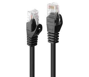 Lindy CAT6 U/UTP 1m černá / Síťový kabel / RJ-45