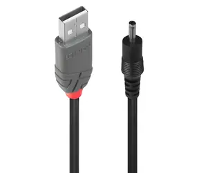 Lindy USB-A - DC černá / Napájecí kabel / 5 V / 1,5 m