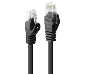 Lindy černá / Patch kabel / Cat 6 U/UTP / RJ45-RJ45 / 3 m