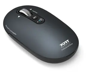 PORT CONNECT Pure MAC tmavě šedá / Bezdrátová nabíjecí myš / Bluetooth / FreeWheel / 3200 DPI