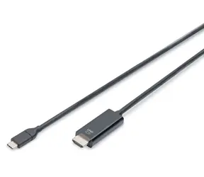 Digitus AK-300330-050-S černá / Adaptér / USB-C - HDMI / 4K/60Hz / 5 m