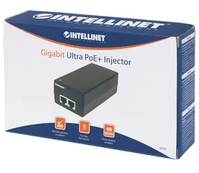 Intellinet Gigabit Ultra PoE+ Injektor / PoE injektor / 60W / 2x RJ-45 Gigabit / černá