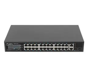 Lanberg RSFE-24P-2C-250 / Switch / 24x PoE+ 100 Mbps / 2x Combo Gigabit / 250W / Unmanaged / 19"
