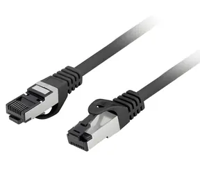 Lanberg CAT8.1 S/FTP 0.5m černá / Patch kabel / LSZH / CU / 2000 MHz / RJ-45