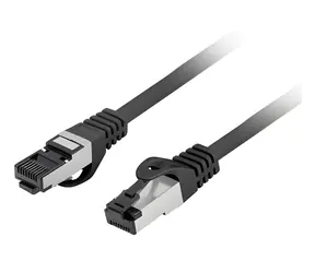Lanberg CAT8.1 S/FTP CU 2m černá / Patch kabel / LSZH / 2000 MHz / 40 Gbit/s / Fluke