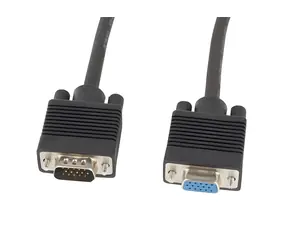 Lanberg VGA M-F černá / Prodlužovací kabel / 1,8 m / stíněný / feritové jádro