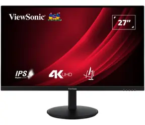 27" ViewSonic VG2708-4K černá / Monitor / IPS / 4K UHD / 60 Hz / 4ms / HDMI + DP + USB-C / Pivot / VESA
