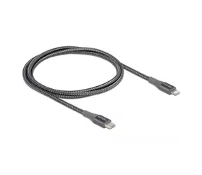 Delock šedá / Datový a nabíjecí kabel / USB-A / Lightning / 1 m